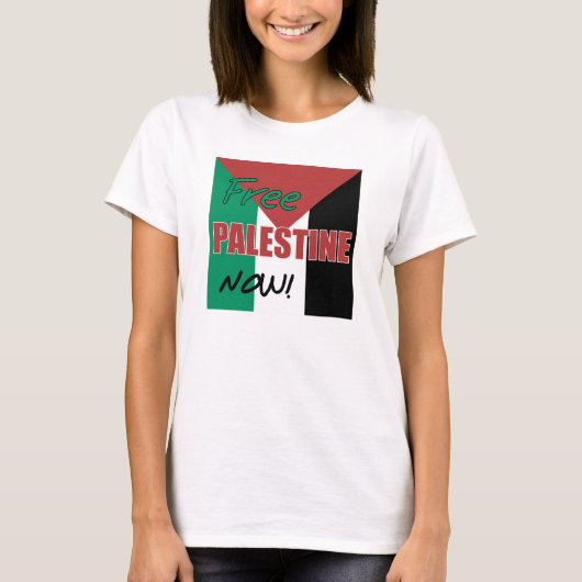 T-shirt Drapeau palestinien libre (Devant)