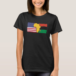 T-shirt Drapeau panafricain et américain