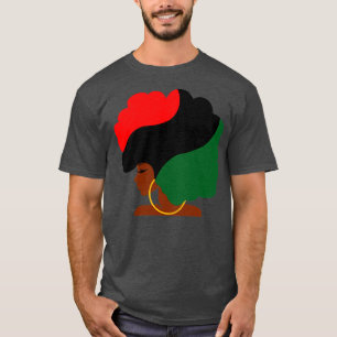 T-shirt Drapeau panafricain fille afro