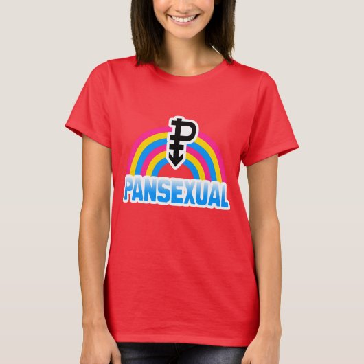 T-SHIRT DRAPEAU PANSEXUAL D'ARC-EN-CIEL (Devant)