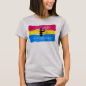 T-shirt DRAPEAU PANSEXUAL PEINT et SYMBOLE de FIERTÉ (Devant)
