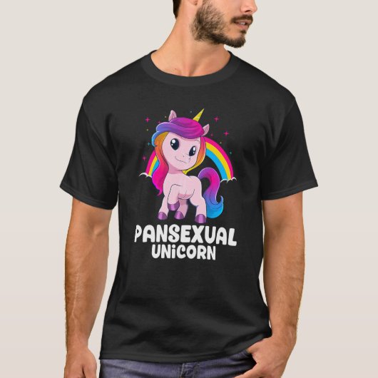T-shirt Drapeau Pansexual Unicorn Pan Pride Lgbt Unicorn P (Devant)