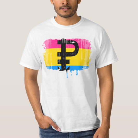 T-shirt Drapeau Pansexual vintage (Devant)