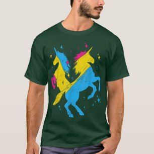 T-shirt Drapeau Pansexualité Magique Unicorne LGBT Pride Q