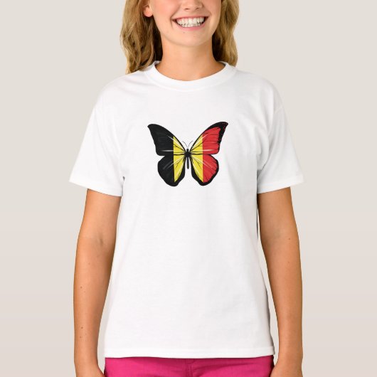 T-shirt Drapeau papillon de Belgique (Devant)