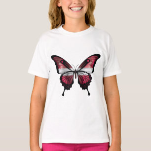 T-shirt Drapeau papillon de la Lettonie