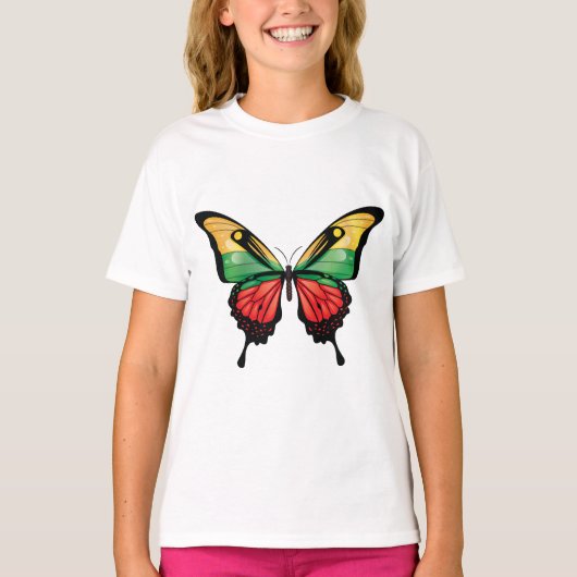 T-shirt Drapeau papillon de la Lituanie (Devant)
