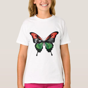 T-shirt Drapeau papillon de l'hirondelle de Libye