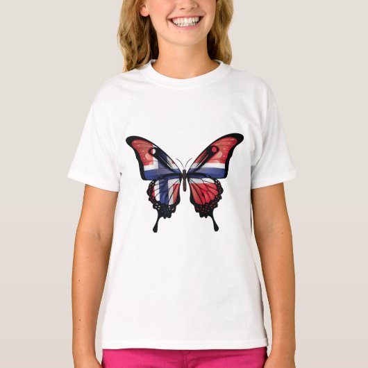 T-shirt Drapeau papillon de queue de l'Norvège (Devant)