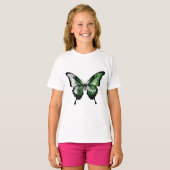T-shirt Drapeau papillon de queue fourchue du Pakistan (Devant entier)