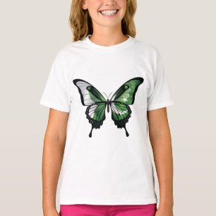 T-shirt Drapeau papillon de queue fourchue du Pakistan