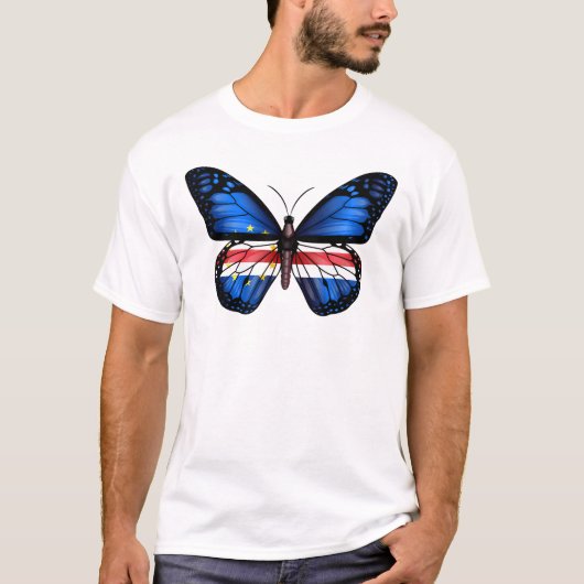 T-shirt Drapeau papillon du Cap-Vert (Devant)