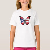 T-shirt Drapeau papillon Porto Rico (Devant)