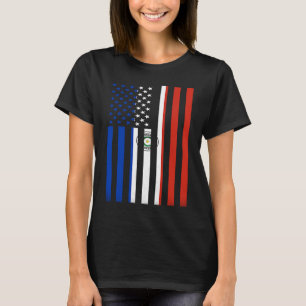 T-shirt Drapeau paraguayen Vintage américain en moi US