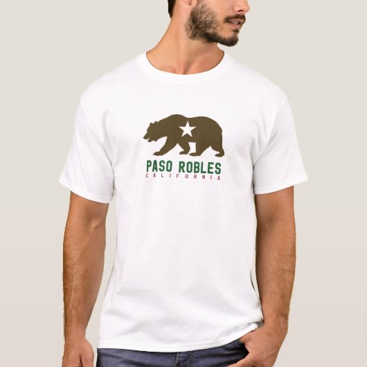 T-shirt Drapeau Paso Robles Winery California Wine Lovers (Devant)