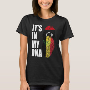 T-shirt Drapeau Patrimoine ADN Mélange Belge Et Libyenne