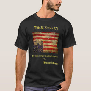 T-shirt Drapeau Patriot Américain Vers Le Bas Vinta Distre
