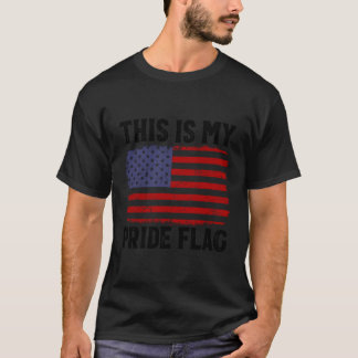 T-shirt Drapeau Patriotique 4 juillet Américain Voici Mon