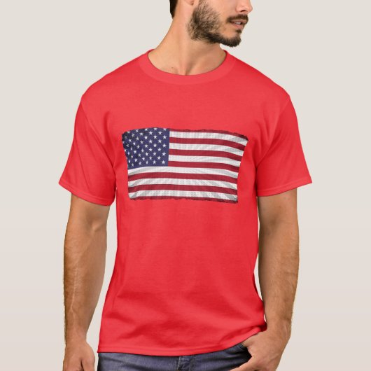T-shirt Drapeau patriotique américain (Devant)