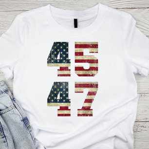 T-shirt Drapeau patriotique américain 45 & 47