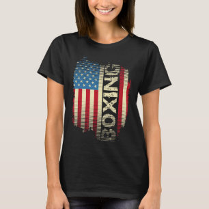 T-shirt Drapeau patriotique américain Boxe Kickboxing Kick