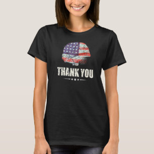 T-shirt Drapeau Patriotique Américain Merci Hommes Femmes