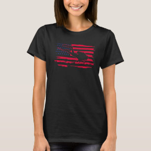 T-shirt Drapeau Patriotique Américain Plongée Scuba Vintag