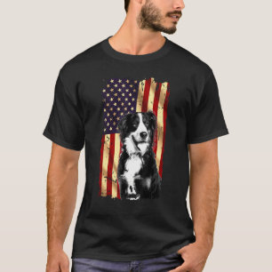 T-shirt Drapeau Patriotique Bernese Mountain American 4 ju