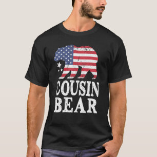 T-shirt Drapeau Patriotique Cousin Bear Famille Correspond