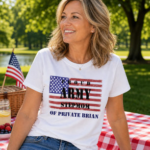 T-shirt Drapeau Patriotique de Belle-Mère de l'Armée Fière