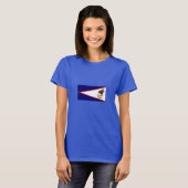 T-shirt Drapeau patriotique des Samoa américaines (Devant entier)