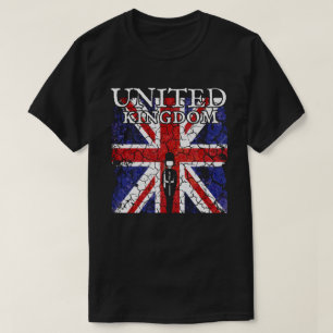 T-shirt Drapeau patriotique du Royaume-Uni de style grunge