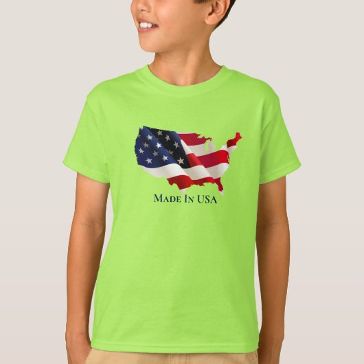 T-shirt Drapeau Patriotique Enfants (Devant)