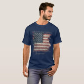 T-shirt Drapeau patriotique et Déclaration d'indépendance (Devant entier)