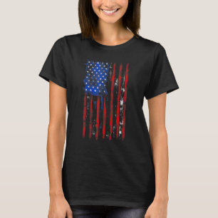 T-shirt Drapeau Patriotique L Drapeau Américain L Quatrièm