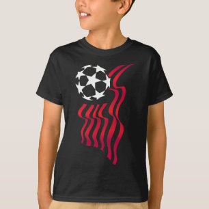 T-shirt Drapeau Patriotique Usa Amoureux De Football Pour