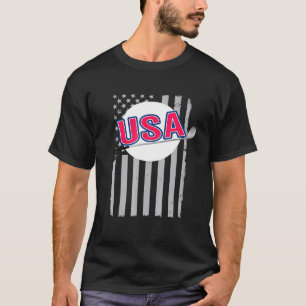 T-shirt Drapeau Patriotique Usa Golf American Golf Summer