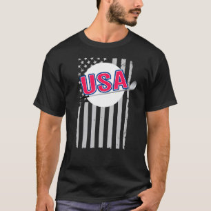 T-shirt Drapeau Patriotique Usa Golf American Golf Summer 