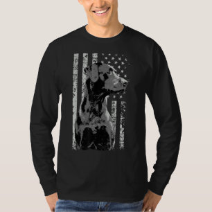 T-shirt Drapeau Patriotique Usa Noir Labrador Pour Les Pro