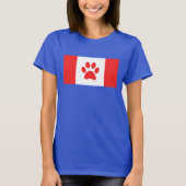 T-shirt Drapeau Paw Canada - Drôle canadien amusant (Devant)