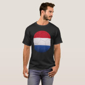 T-shirt Drapeau Pays-Bas Soccer National Ball Pays-Bas (Devant entier)