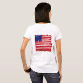 T-shirt Drapeau peint d'art folklorique (Dos entier)
