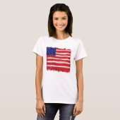 T-shirt Drapeau peint d'art folklorique (Devant entier)