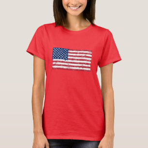 T-shirt Drapeau peint des Etats-Unis