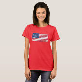 T-shirt Drapeau peint des Etats-Unis (Devant entier)