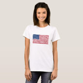 T-shirt Drapeau peint des Etats-Unis (Devant entier)