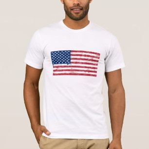 T-shirt Drapeau peint des Etats-Unis
