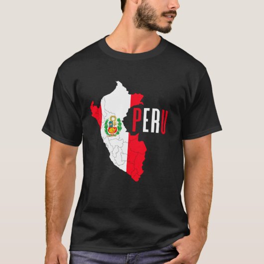T-shirt Drapeau Pérou - Pérou (Devant)