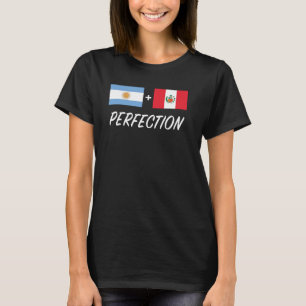 T-shirt Drapeau péruvien argentin Argentine Pérou Mix Heri
