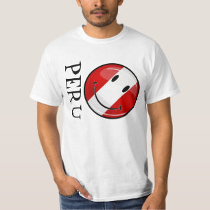 T-shirt Drapeau péruvien brillant
